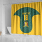 Custom South Africa Soccer Shower Curtain Bafana Bafana Spirit African Pattern - African Pride