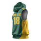 Custom South Africa Soccer Sleeveless Hoodie Bafana Bafana Spirit African Pattern - African Pride