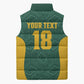Custom South Africa Soccer Sleeveless Puffer Jacket Bafana Bafana Spirit African Pattern - African Pride