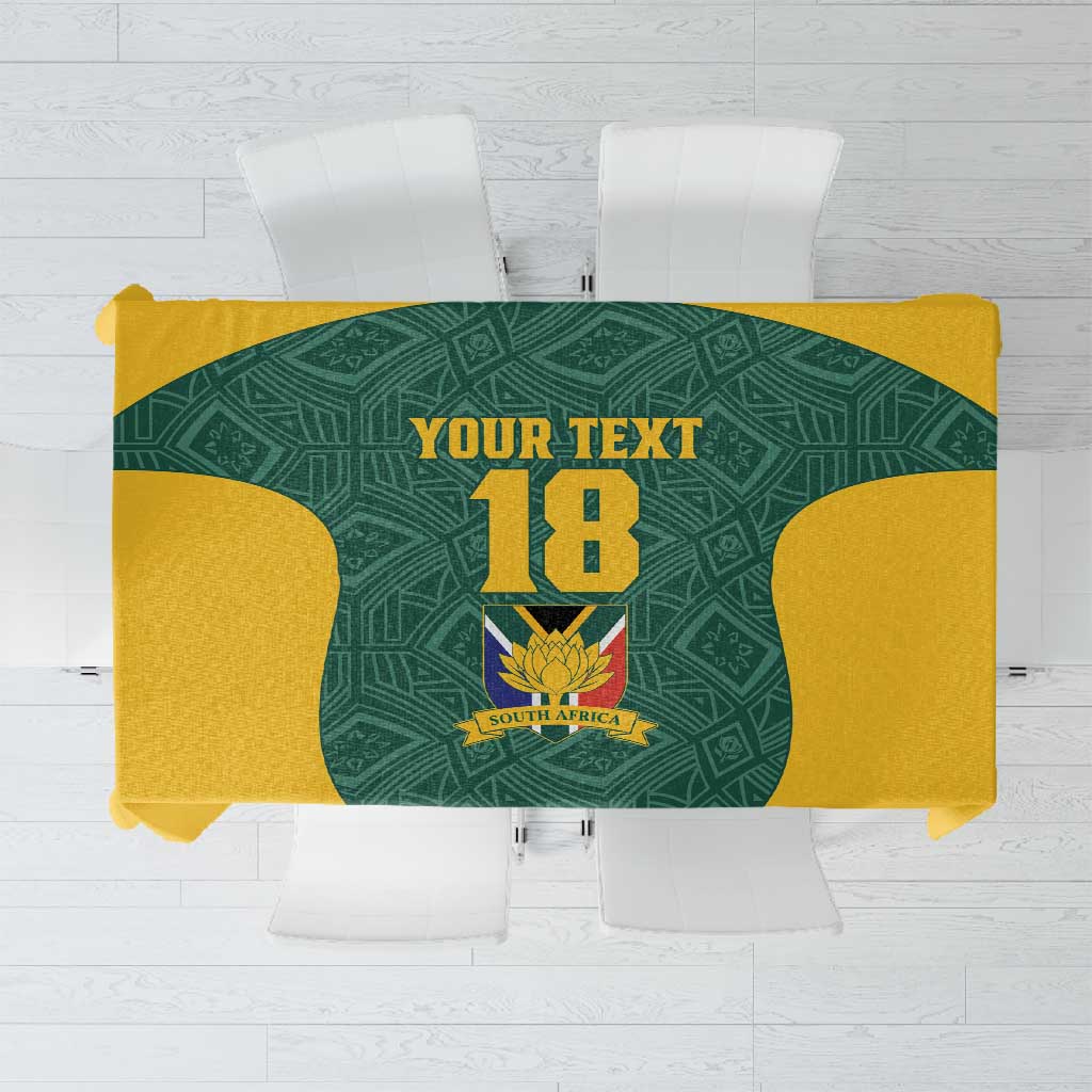 Custom South Africa Soccer Tablecloth Bafana Bafana Spirit African Pattern - African Pride