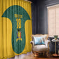 Custom South Africa Soccer Window Curtain Bafana Bafana Spirit African Pattern - African Pride