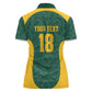 Custom South Africa Soccer Women Polo Shirt Bafana Bafana Spirit African Pattern - African Pride