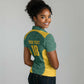 Custom South Africa Soccer Women Polo Shirt Bafana Bafana Spirit African Pattern - African Pride