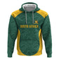 Custom South Africa Soccer Zip Hoodie Bafana Bafana Spirit African Pattern - African Pride