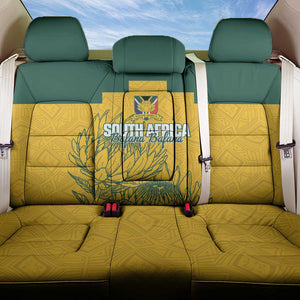 Custom South Africa Soccer Back Car Seat Cover From Protea Roots We Rise - African Pride