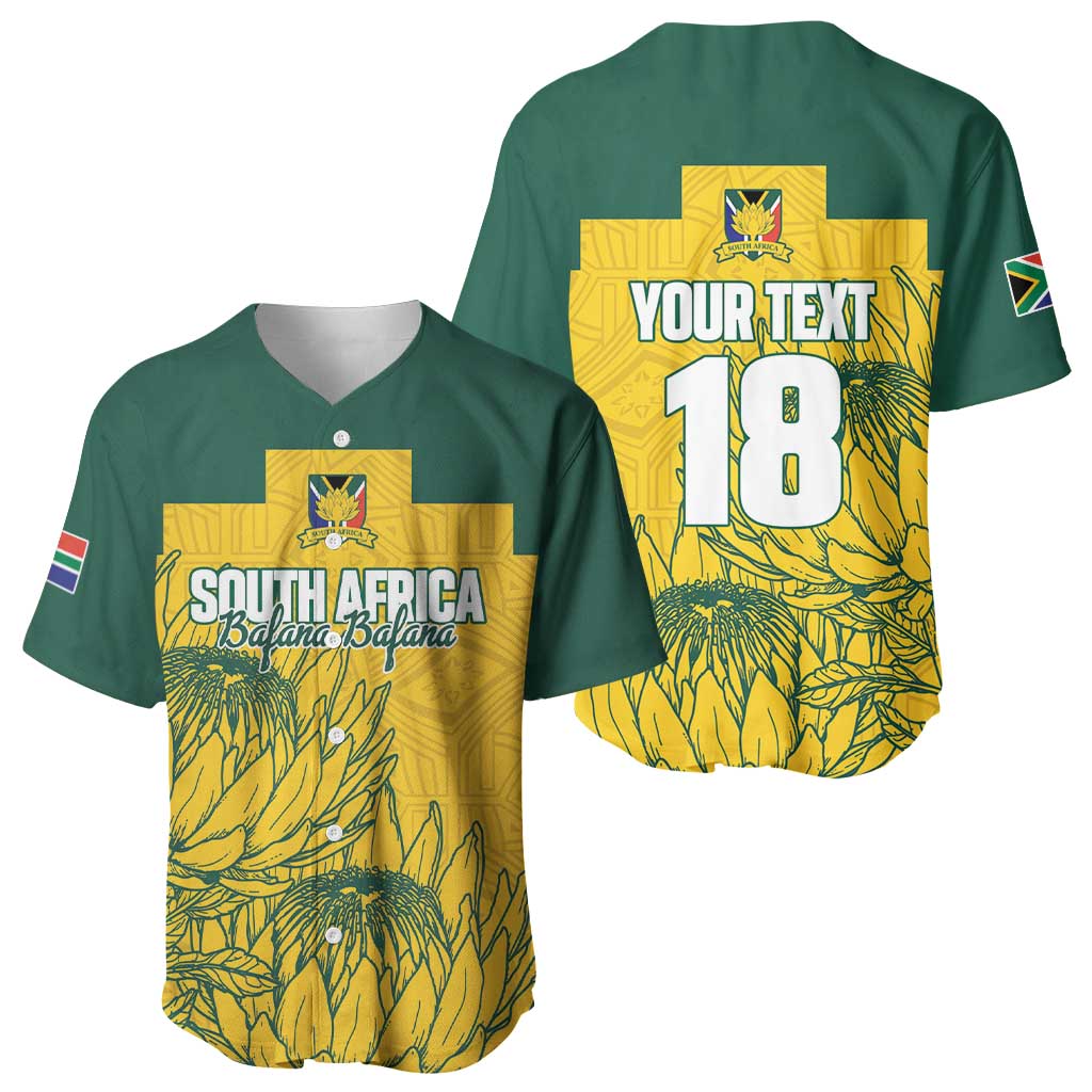Custom South Africa Soccer Baseball Jersey From Protea Roots We Rise - African Pride