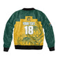 Custom South Africa Soccer Bomber Jacket From Protea Roots We Rise - African Pride