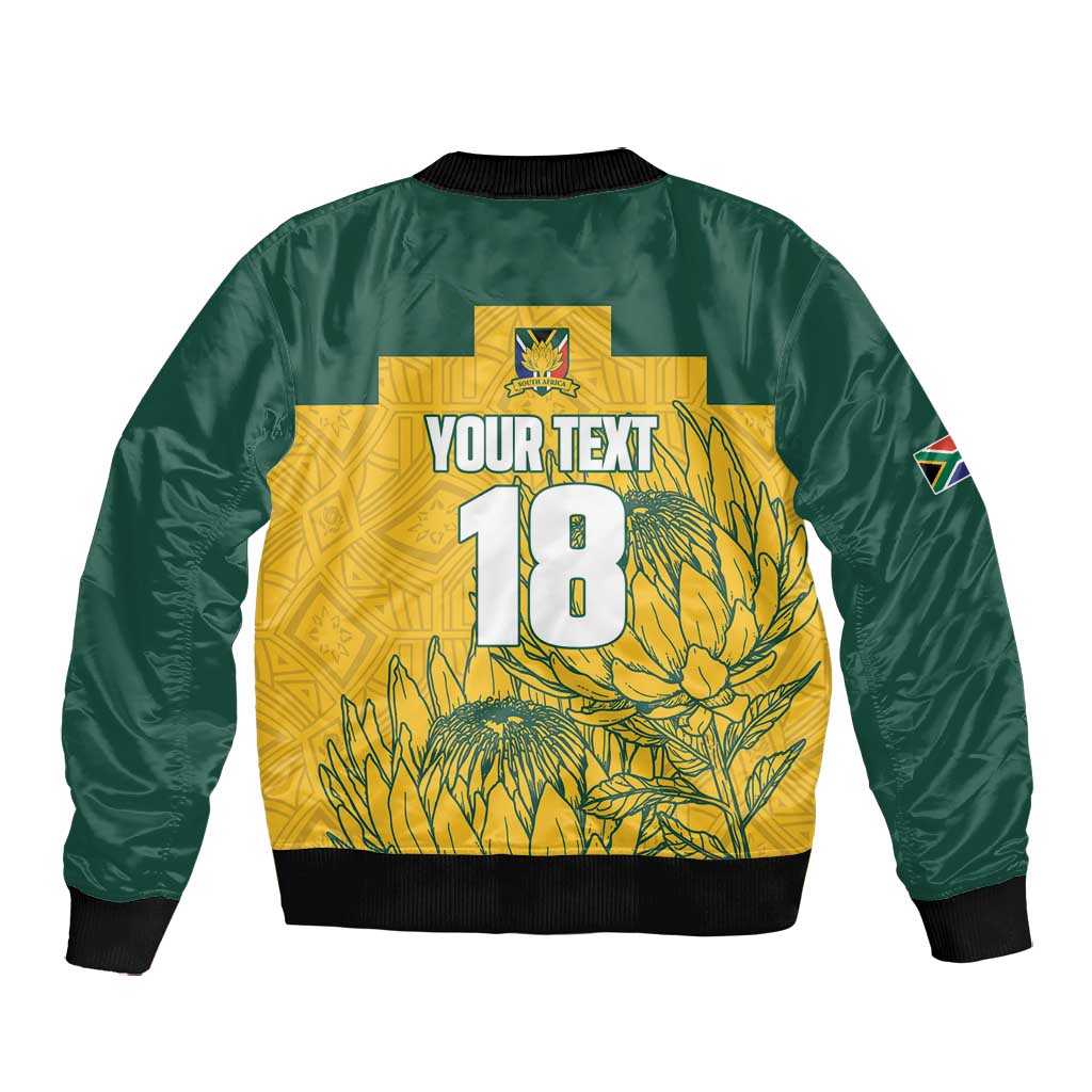 Custom South Africa Soccer Bomber Jacket From Protea Roots We Rise - African Pride