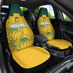 Custom South Africa Soccer Car Seat Cover From Protea Roots We Rise - African Pride