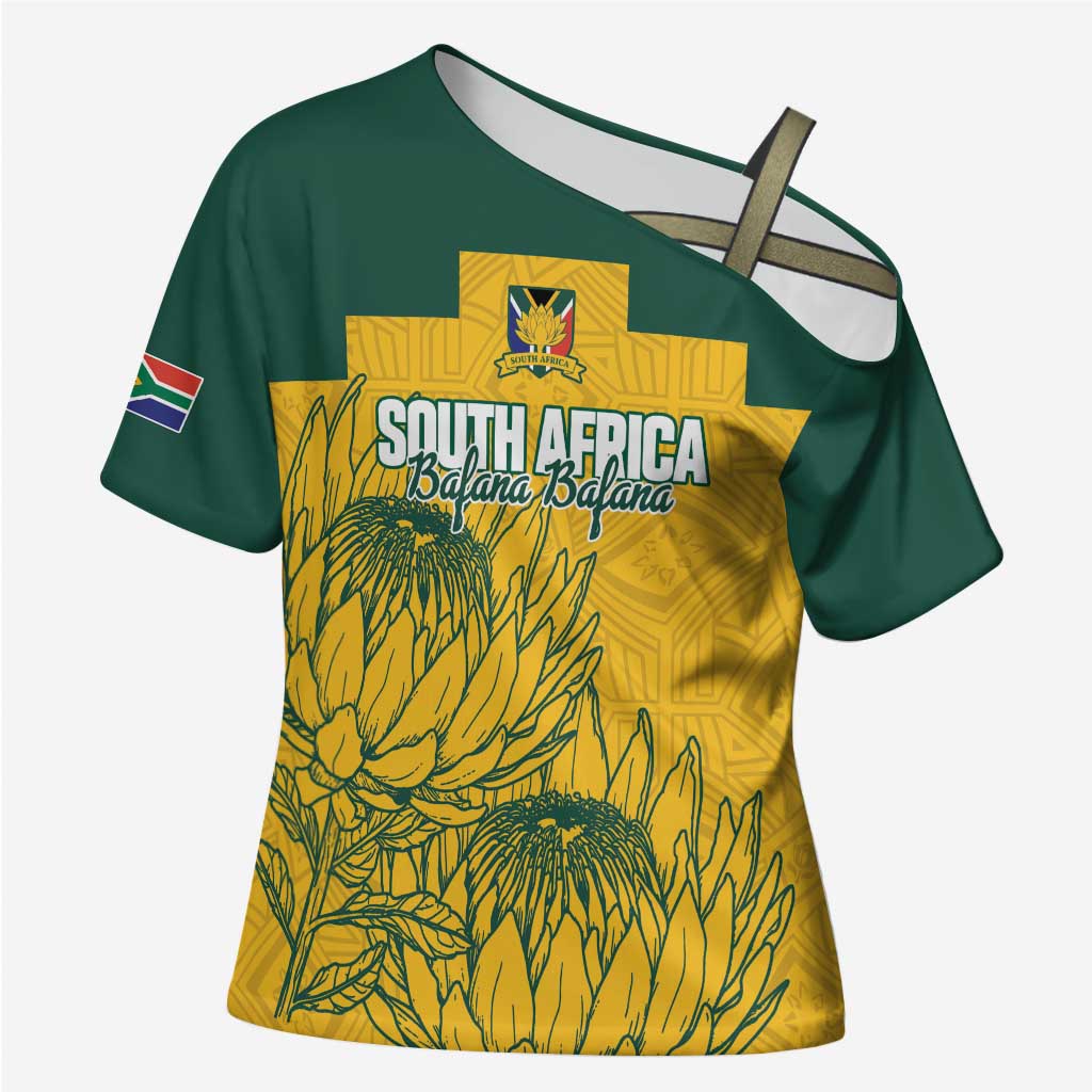 Custom South Africa Soccer Cross Shoulder Shirt From Protea Roots We Rise - African Pride