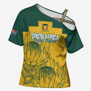 Custom South Africa Soccer Cross Shoulder Shirt From Protea Roots We Rise - African Pride