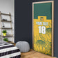 Custom South Africa Soccer Door Cover From Protea Roots We Rise - African Pride