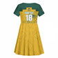 Custom South Africa Soccer Kid Short Sleeve Dress From Protea Roots We Rise - African Pride