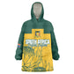 Custom South Africa Soccer Kid Wearable Blanket Hoodie From Protea Roots We Rise - African Pride