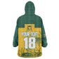 Custom South Africa Soccer Kid Wearable Blanket Hoodie From Protea Roots We Rise - African Pride