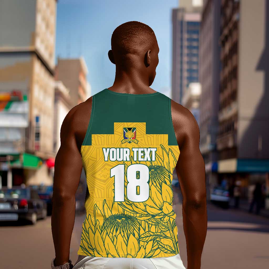 Custom South Africa Soccer Men Tank Top From Protea Roots We Rise - African Pride