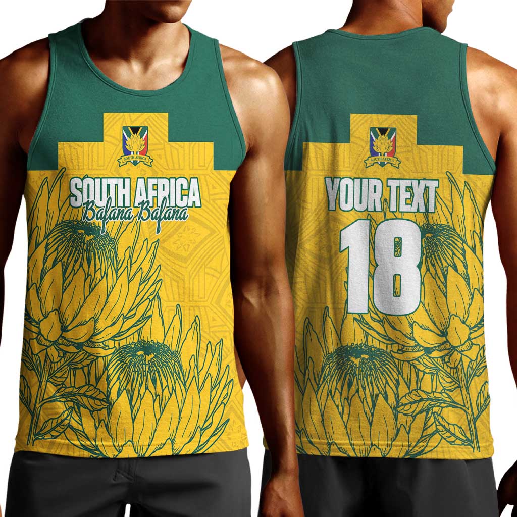 Custom South Africa Soccer Men Tank Top From Protea Roots We Rise - African Pride