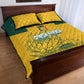 Custom South Africa Soccer Quilt Bed Set From Protea Roots We Rise - African Pride