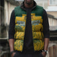Custom South Africa Soccer Sleeveless Puffer Jacket From Protea Roots We Rise - African Pride