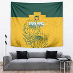 Custom South Africa Soccer Tapestry From Protea Roots We Rise - African Pride
