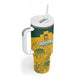 Custom South Africa Soccer Tumbler With Handle From Protea Roots We Rise - African Pride
