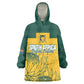 Custom South Africa Soccer Wearable Blanket Hoodie From Protea Roots We Rise - African Pride
