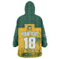 Custom South Africa Soccer Wearable Blanket Hoodie From Protea Roots We Rise - African Pride