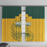 Custom South Africa Soccer Window Curtain From Protea Roots We Rise - African Pride