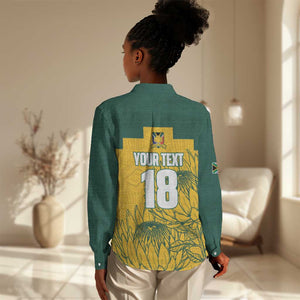 Custom South Africa Soccer Women Casual Shirt From Protea Roots We Rise - African Pride