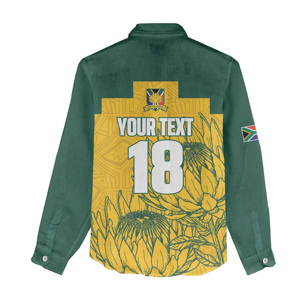 Custom South Africa Soccer Women Casual Shirt From Protea Roots We Rise - African Pride