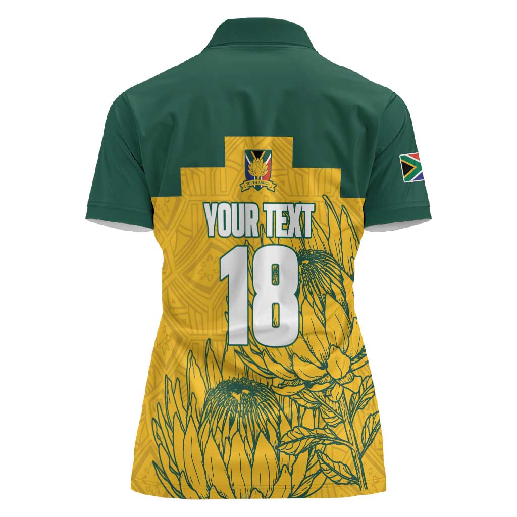 Custom South Africa Soccer Women Polo Shirt From Protea Roots We Rise - African Pride