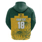 Custom South Africa Soccer Zip Hoodie From Protea Roots We Rise - African Pride