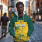 Custom South Africa Soccer Zip Hoodie From Protea Roots We Rise - African Pride