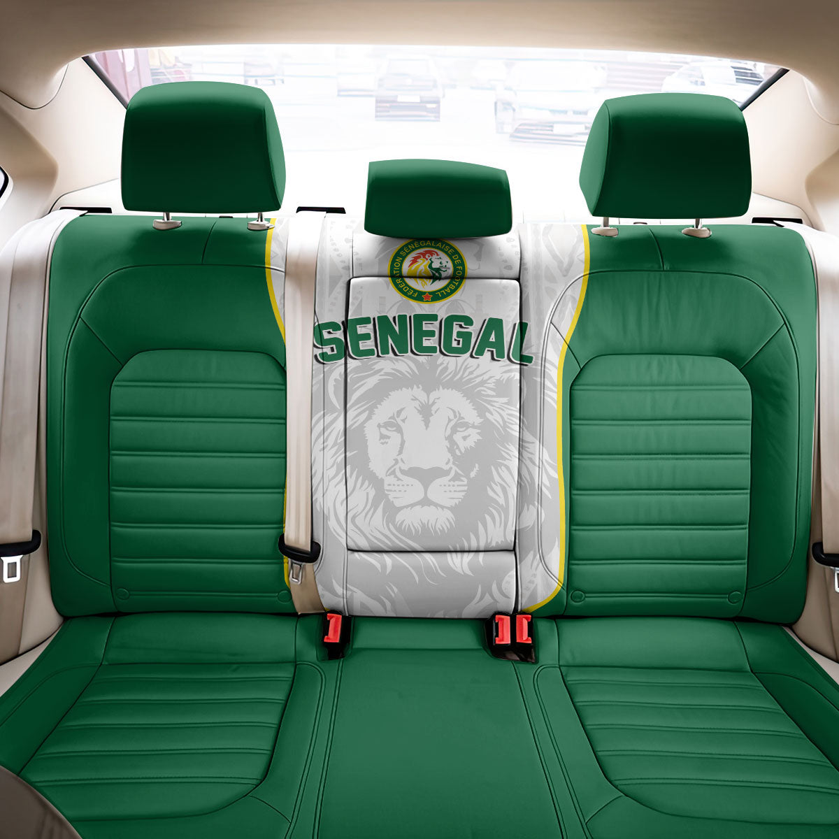 Senegal Football 2026 Back Car Seat Cover Proud Lions of Teranga Spirit