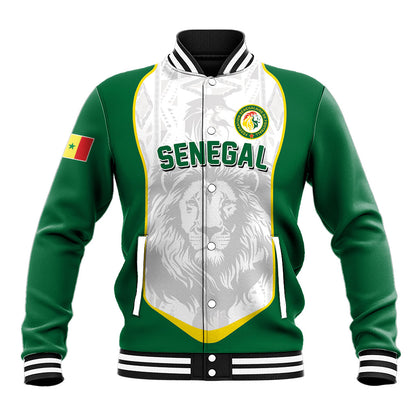 Custom Senegal Football 2026 Baseball Jacket Proud Lions of Teranga Spirit