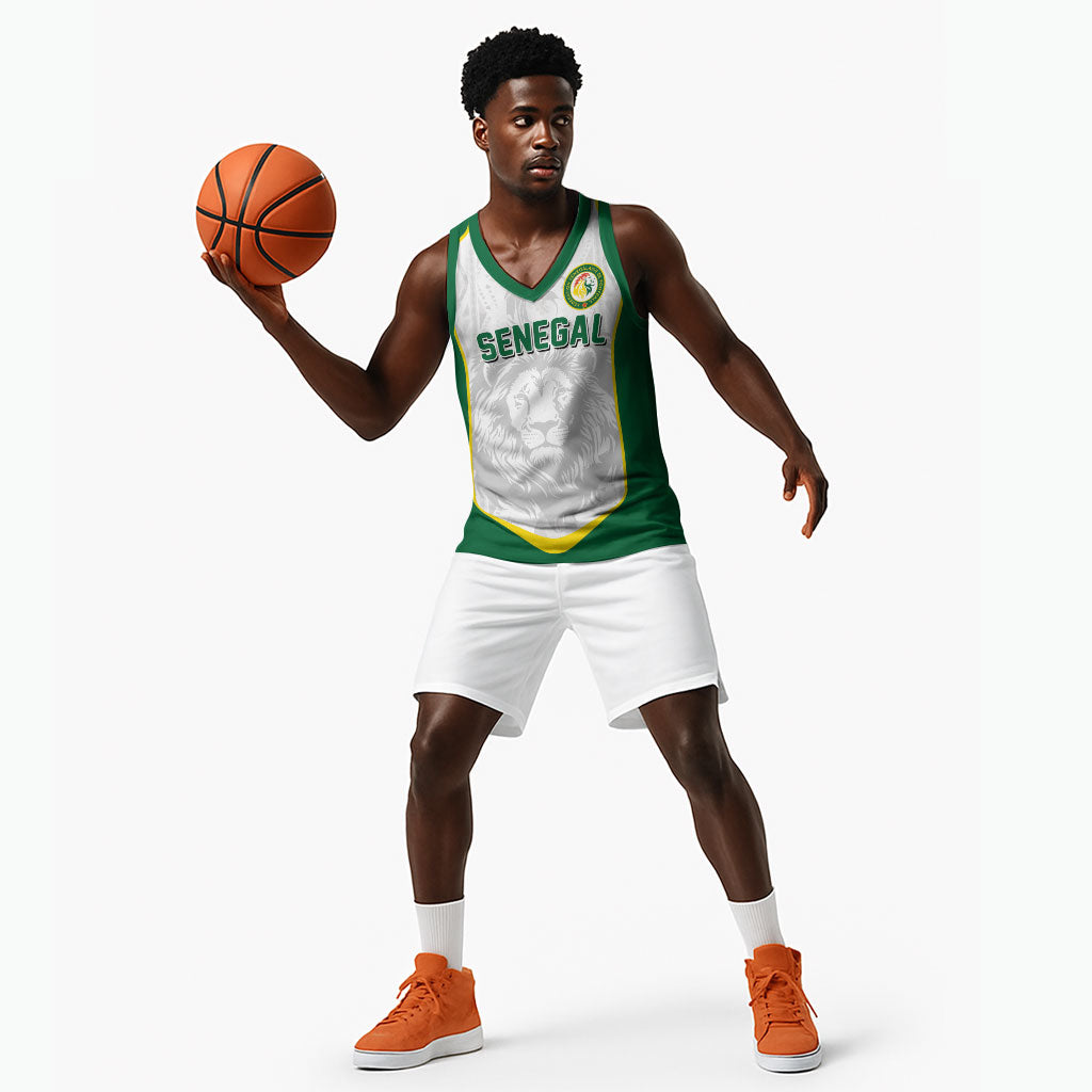 Custom Senegal Football 2026 Basketball Jersey Proud Lions of Teranga Spirit
