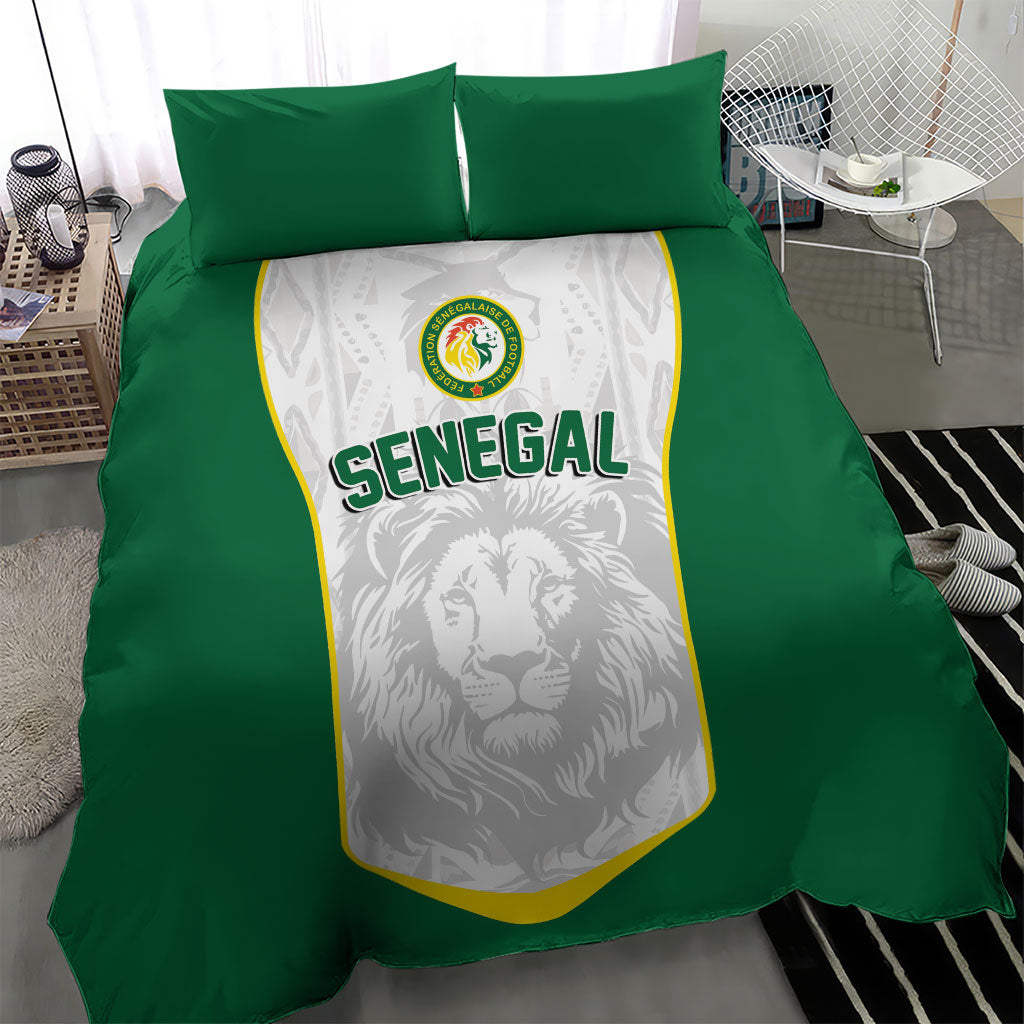 Senegal Football 2026 Bedding Set Proud Lions of Teranga Spirit