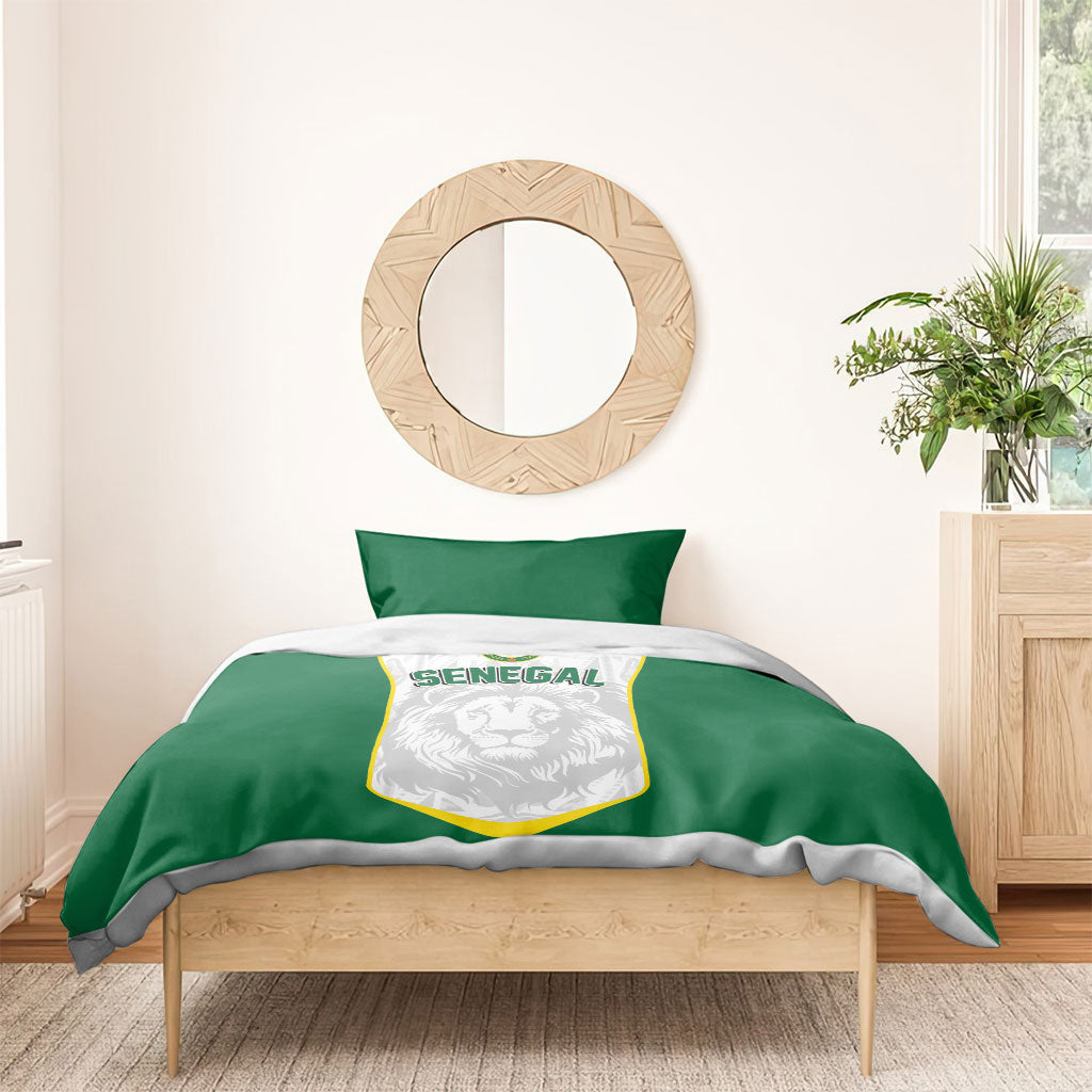 Senegal Football 2026 Bedding Set Proud Lions of Teranga Spirit