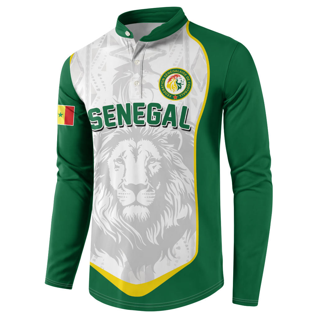 Custom Senegal Football 2026 Button Sweatshirt Proud Lions of Teranga Spirit