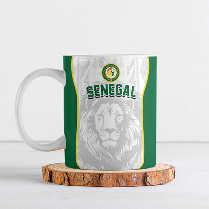 Custom Senegal Football 2026 Ceramic Mug Proud Lions of Teranga Spirit