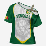 Custom Senegal Football 2026 Cross Shoulder Shirt Proud Lions of Teranga Spirit