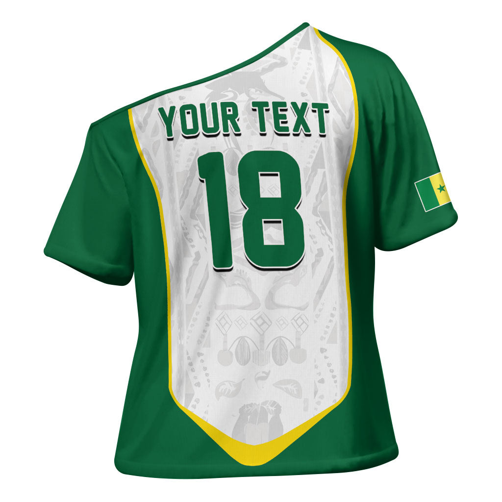 Custom Senegal Football 2026 Cross Shoulder Shirt Proud Lions of Teranga Spirit