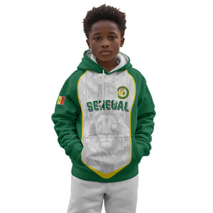 Custom Senegal Football 2026 Kid Hoodie Proud Lions of Teranga Spirit