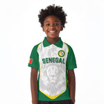 Custom Senegal Football 2026 Kid Polo Shirt Proud Lions of Teranga Spirit