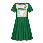 Custom Senegal Football 2026 Kid Short Sleeve Dress Proud Lions of Teranga Spirit