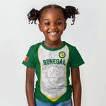 Custom Senegal Football 2026 Kid T shirt Proud Lions of Teranga Spirit