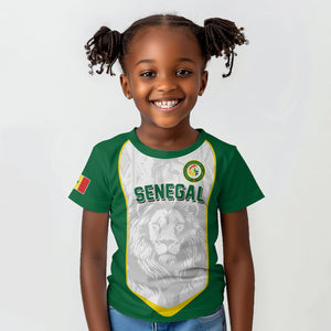 Custom Senegal Football 2026 Kid T shirt Proud Lions of Teranga Spirit