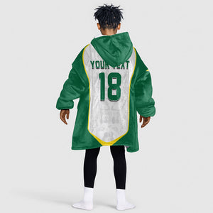 Custom Senegal Football 2026 Kid Wearable Blanket Hoodie Proud Lions of Teranga Spirit