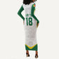 Custom Senegal Football 2026 Long Sleeve Bodycon Dress Proud Lions of Teranga Spirit