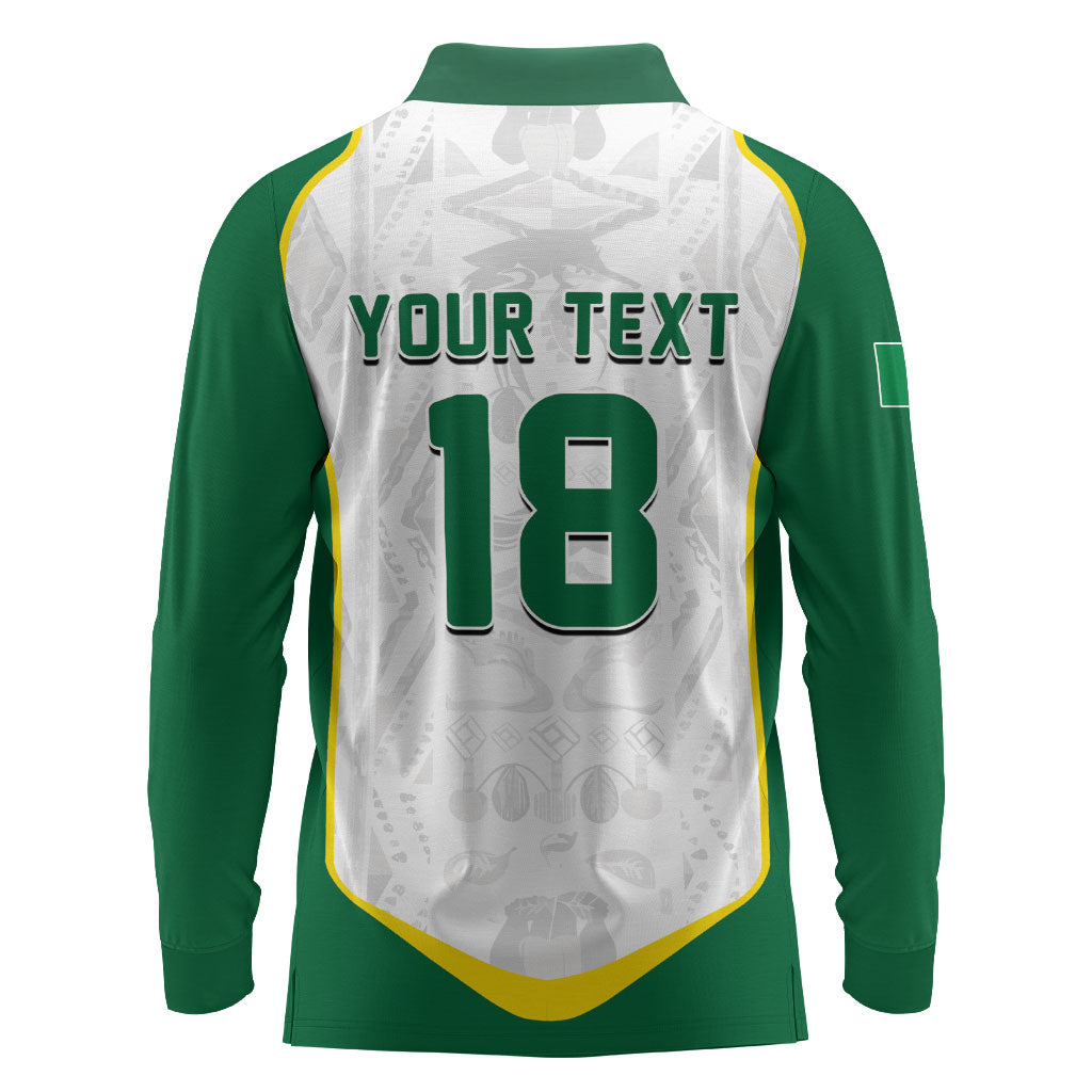 Custom Senegal Football 2026 Long Sleeve Polo Shirt Proud Lions of Teranga Spirit